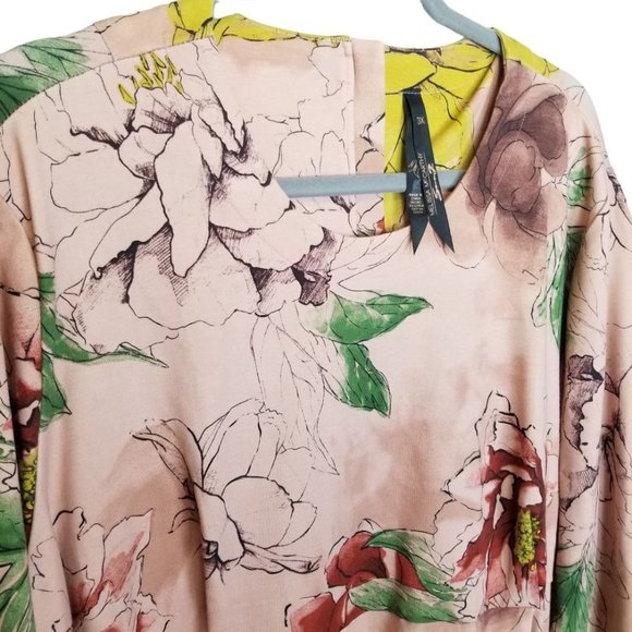 Melissa McCarthy Seven 7 Womens 3X Pink Floral Lon - Picture 6 of 10